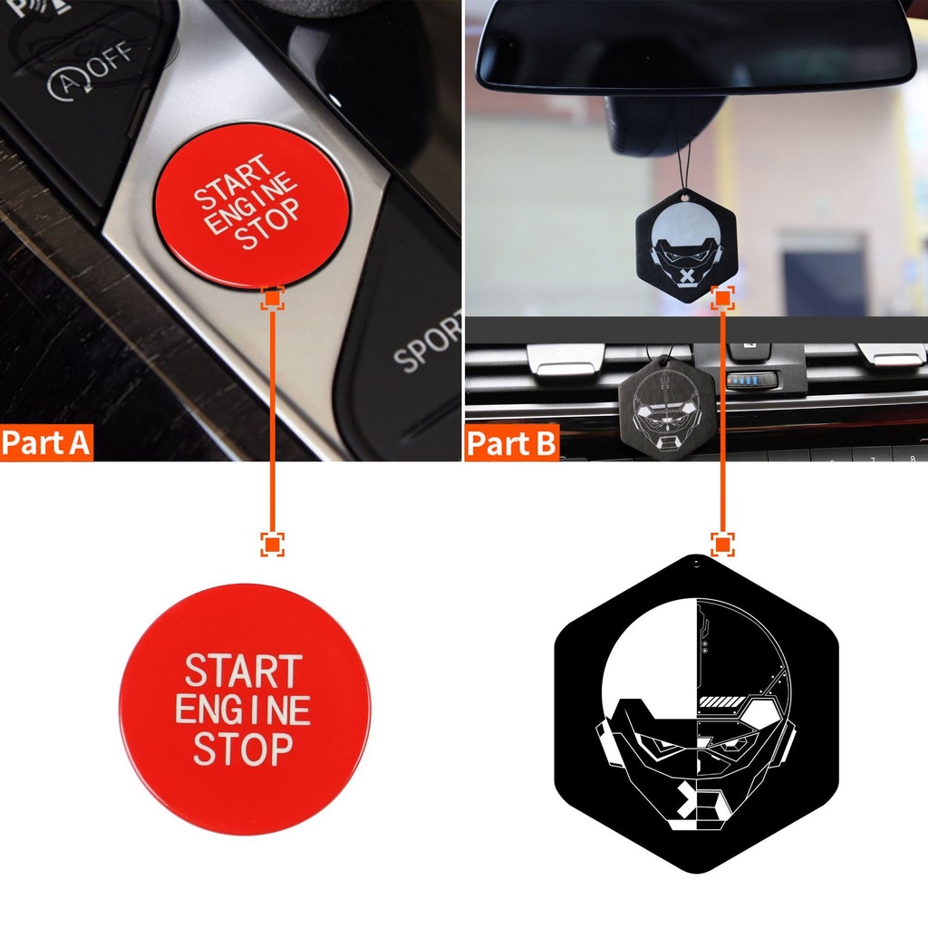 適用BMW 寶馬BMWG20/M3 G80一鍵啟動停按鍵鈕點火開關鑰匙汽車改裝