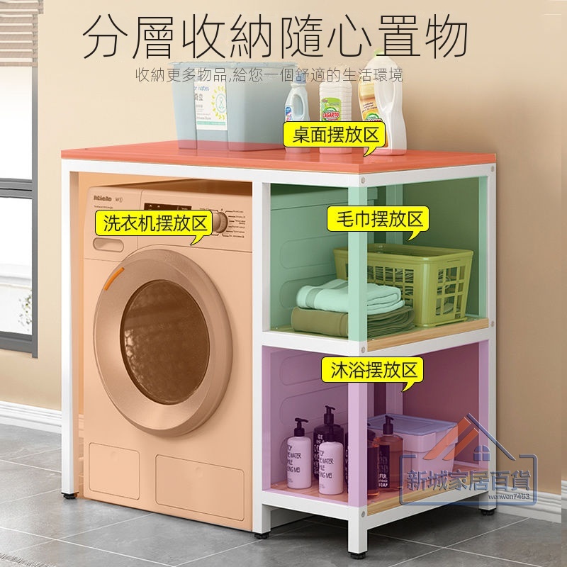 洗衣機置物架家用浴室收納儲物架保護滾筒落地多層架子陽台洗衣櫃
