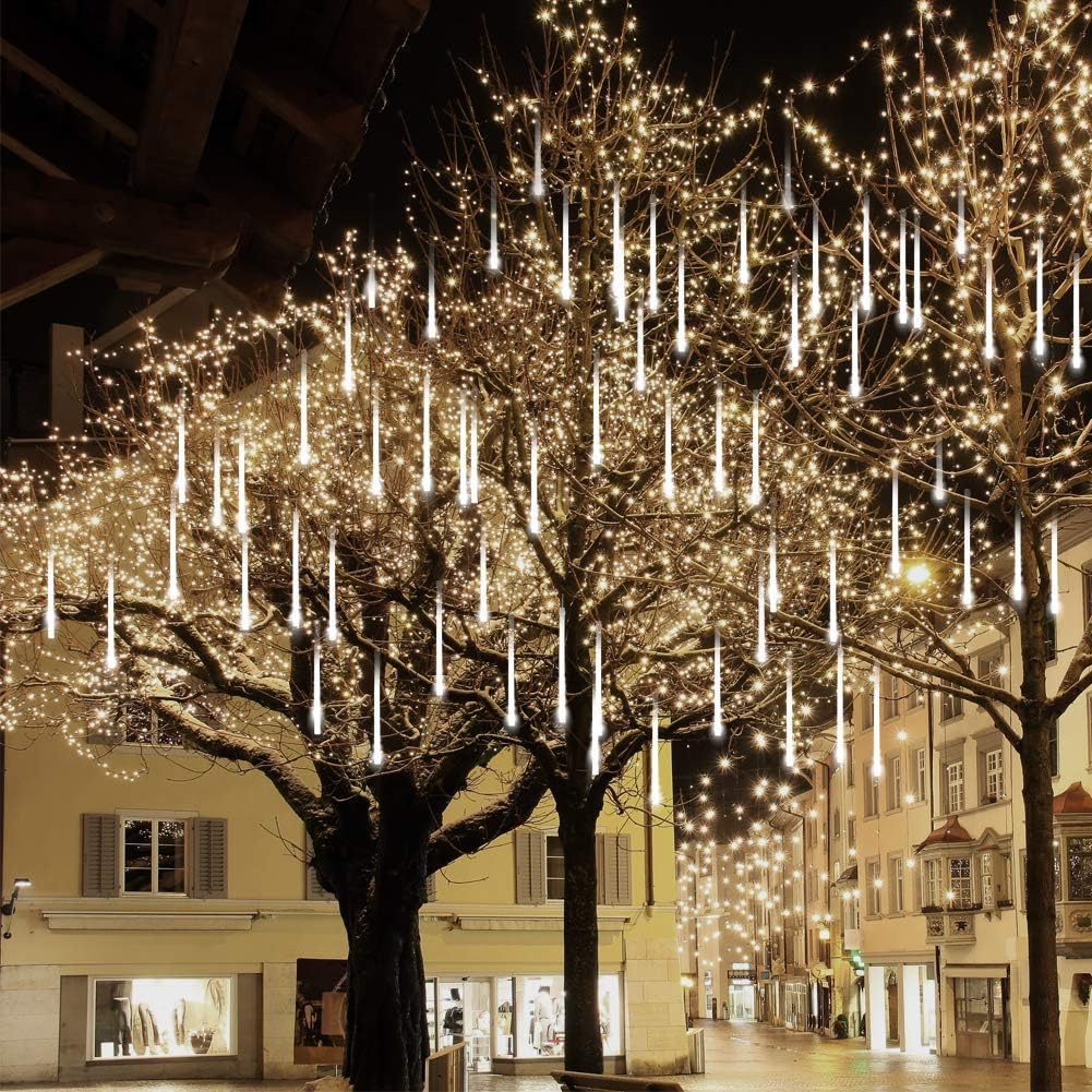 【UNOLUX】防水流星雨燈太陽能/插頭供電 3.5M LED 8 管 LED 室內室外聖誕花園燈樹燈