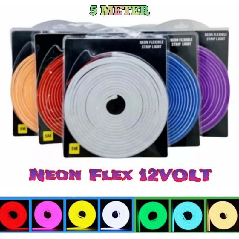 Neon FLEX Led 軟管燈 DC 12V 伏特 5m 米柔性燈條霓虹燈文字 5m js 保修