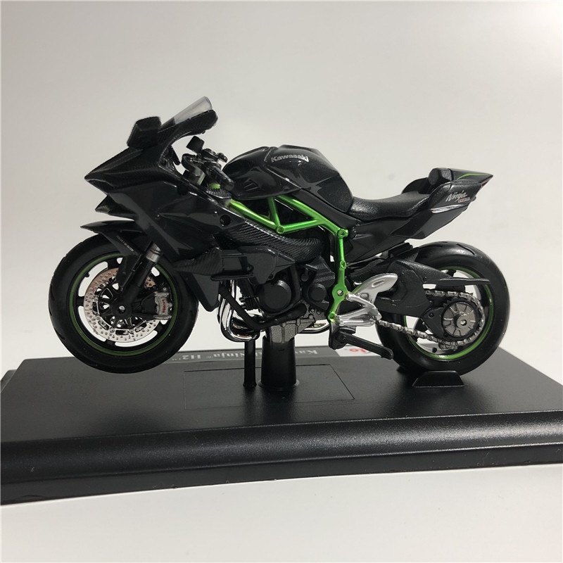 Maisto 1:18 KAWASAKI Ninja H2 R 摩托車壓鑄合金模型玩具黑色忍者 H2R 摩托車收藏禮物
