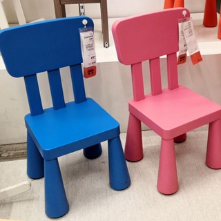 精選【台灣熱賣】宜家椅子 兒童椅子 塑料凳子 家用加厚椅子 四腳小椅子 寶寶圓凳 靠背椅