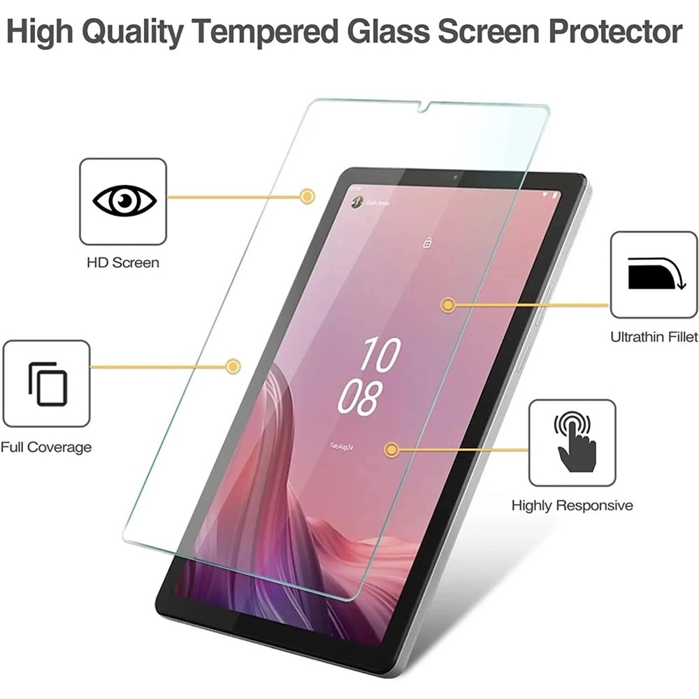 LENOVO 鋼化玻璃適用於聯想 Tab M9 (TB310XU TB310FU) 平板電腦全新透明 9HD 屏幕保護膜