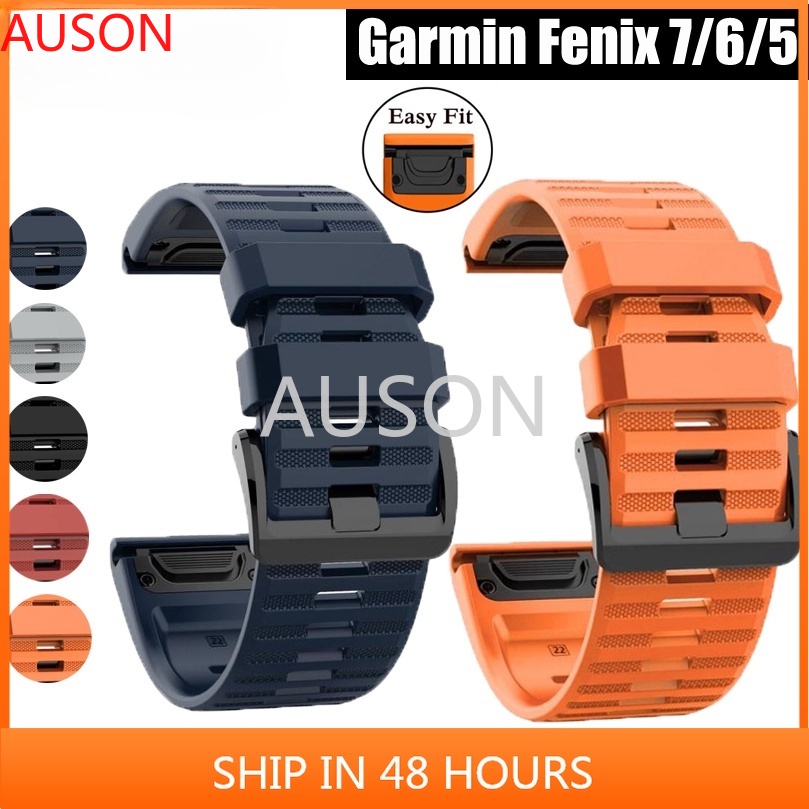 優質矽膠錶帶 適用於Garmin Fenix 7X 7 Fenix 6 6X Pro 5 5X Plus 運動錶帶