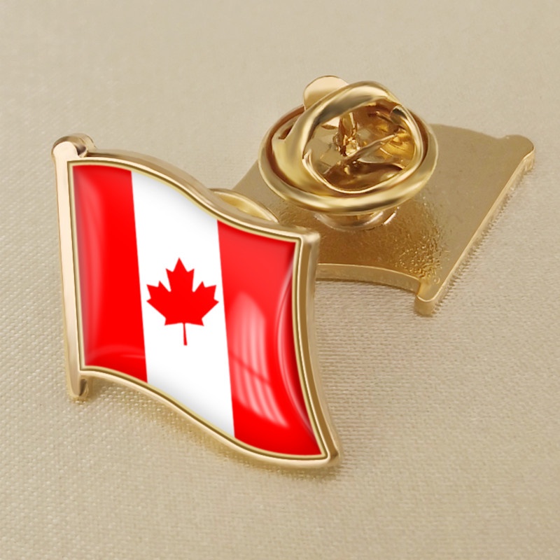 加拿大國旗水晶滴水徽章胸針,各國各國國旗