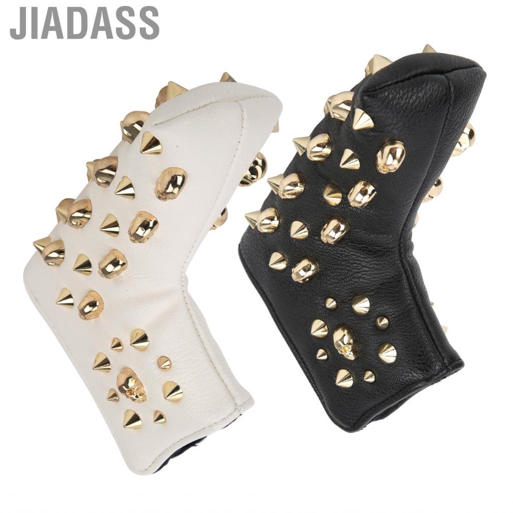 Jiadass 高爾夫推桿頭套柔軟質感球桿頭套 PU 防水布料空心鉚釘頭設計