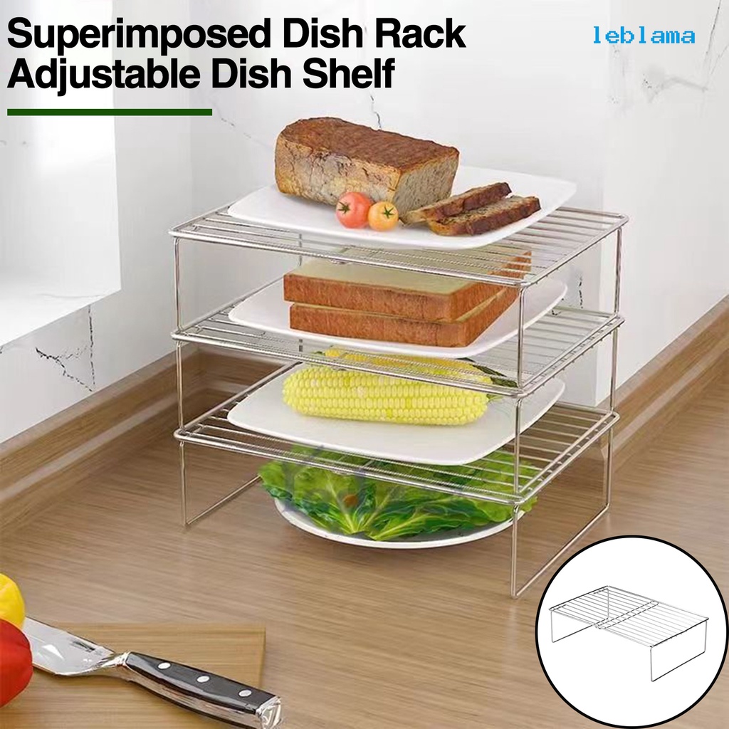 [LBA] 冰箱內置物架不鏽鋼分層置物隔層放菜盤子架碗碟分隔增高架收納架