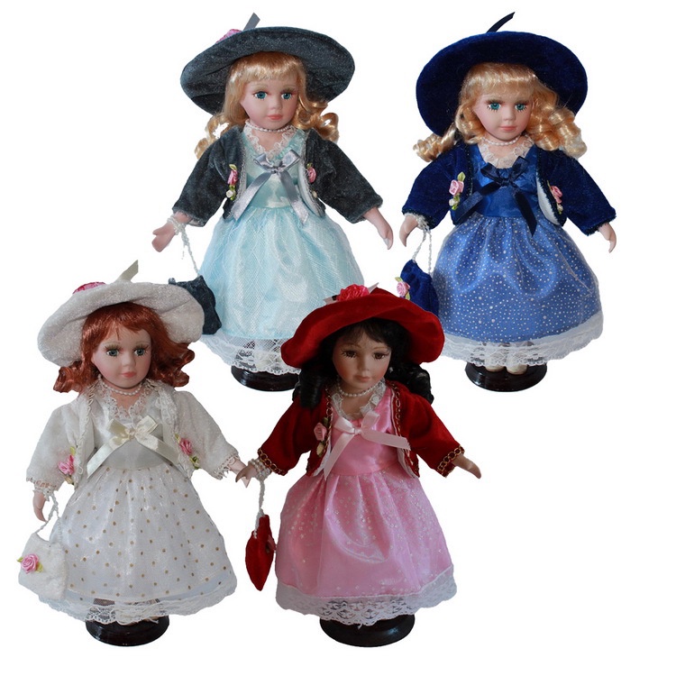 24 小時出貨工廠直銷歐陸風情陶瓷娃娃裝飾禮品洋娃娃耶誕玩偶跨境一件代發BJ