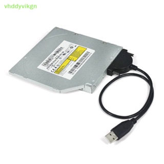 Vhdd Hot 1Pcs USB 2.0 轉 Mini Sata II 7+6 13Pin 適配器用於筆記本 CD/D