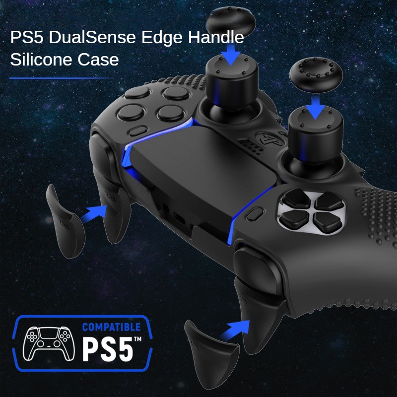 【升級】PS5 Elite DualSense Edge Handle 矽膠保護套 9 合 1 扳機鑰匙包 Acessó