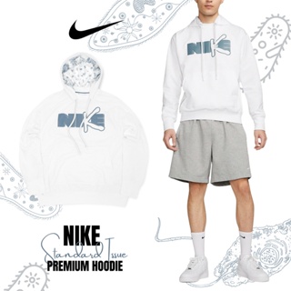 Nike 長袖 Standard Issue 男款 白 連帽 帽T 大LOGO 變形蟲【ACS】 DV9502-100