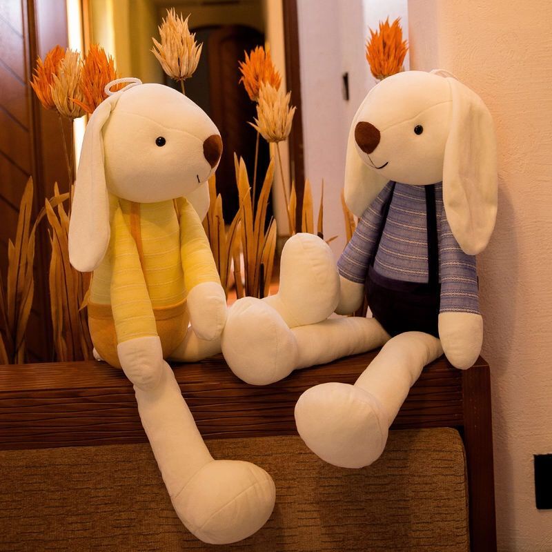 【現貨】可愛韓國垂耳兔公仔毛絨玩具 小兔子玩偶抱枕 布娃娃送女孩生日禮物