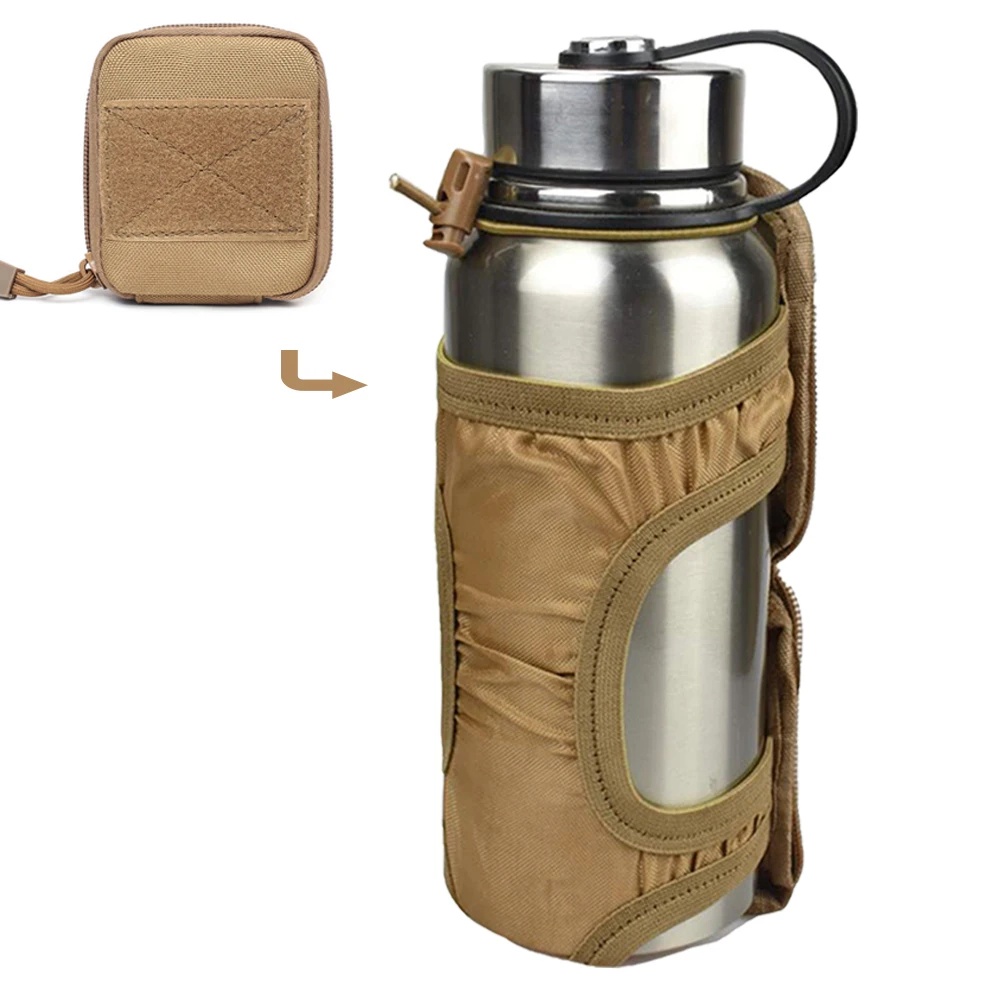 便攜式可折疊 Molle 水瓶袋,可折疊水瓶架袋,戶外水袋袋,適合露營和遠足運動腰包