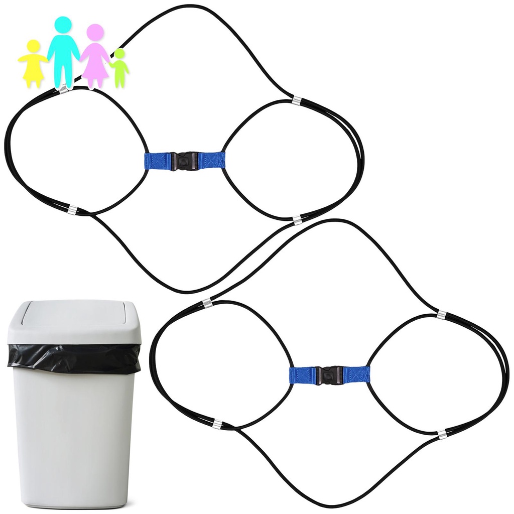2 件裝垃圾桶鎖,適用於 30 至 50 加侖垃圾桶可調節垃圾桶蓋鎖防熊垃圾桶鎖,適用於戶外動物 SHOPTKC6169