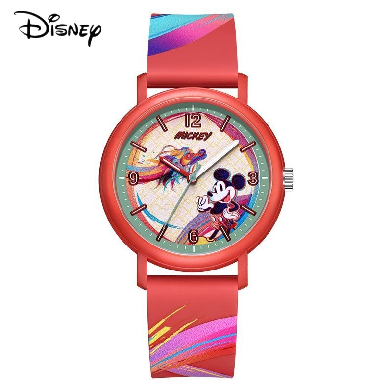 2024 迪士尼新品:兒童和成人米老鼠手錶,帶夜燈的防水石英鐘錶