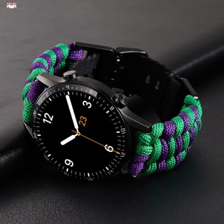 尼龍傘繩錶帶 22mm 適用華米Amazfit GTR 4 3錶帶 商務時尚錶帶
