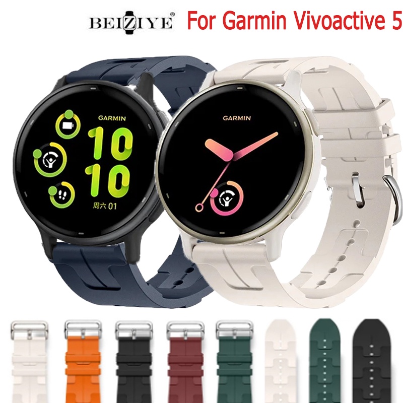 適用於 佳明Garmin Vivoactive 5 的矽膠運動錶帶更換腕帶