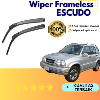 SUZUKI 無框汽車雨刮器鈴木escudo Grand Escudo一對2件左右無鋼圈玻璃雨刮器汽車前雨刮片香蕉模型通