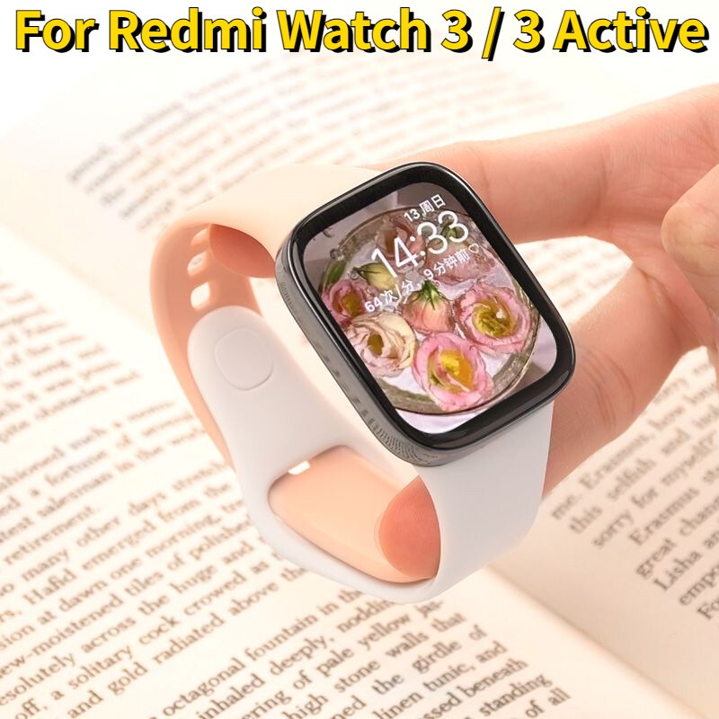 新款 適用於 Redmi Watch 3 Active 紅米3 拼色矽膠錶帶 時尚可愛 ins風 紅米手錶3 錶帶 腕帶