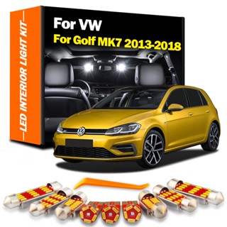 13件裝Canbus室內LED燈套件適用於大眾高爾夫MK7 GTI 2013-2018圓頂行李箱牌照燈