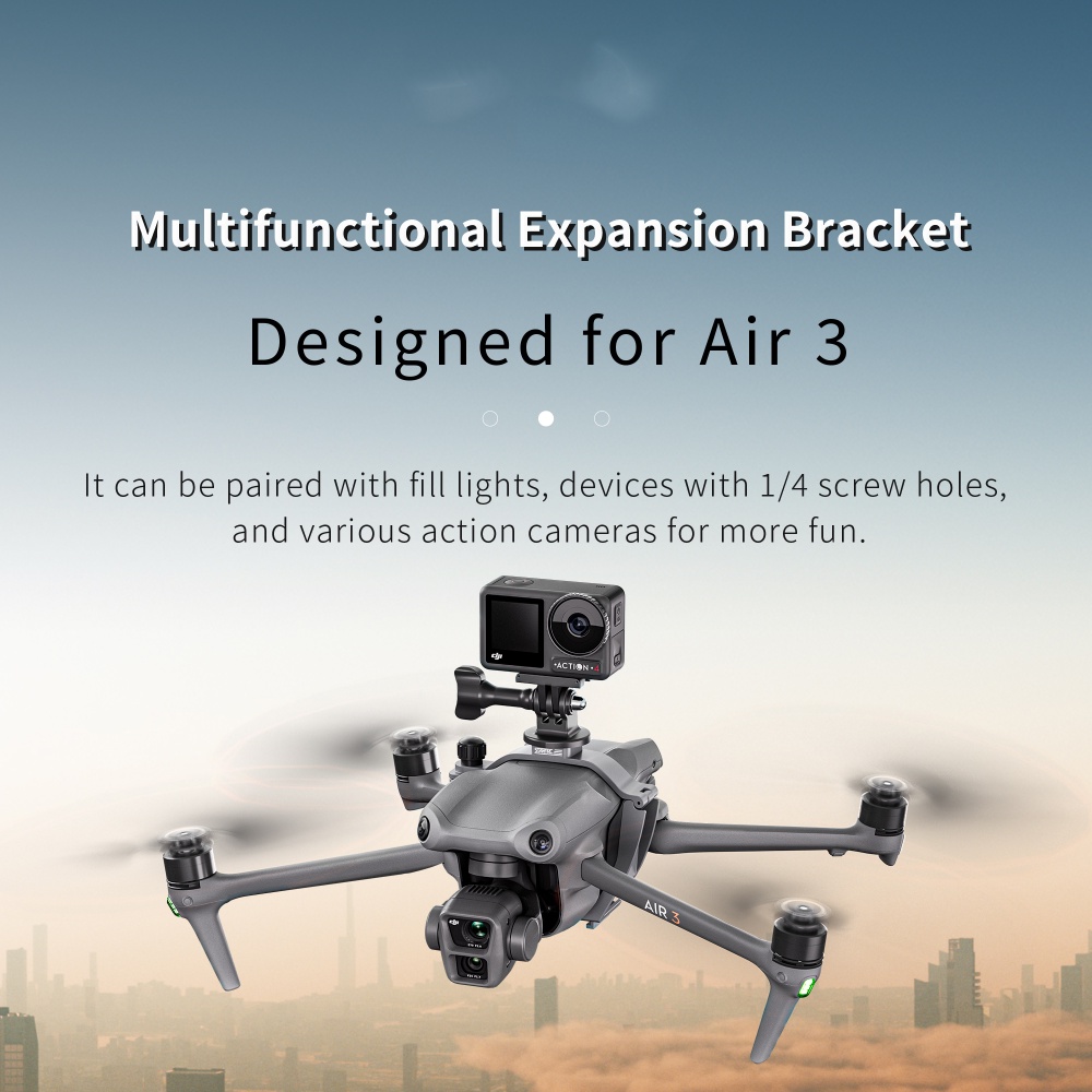 適用於 DJI AIR3 無人機加長支架帶多功能固定機構改裝配件