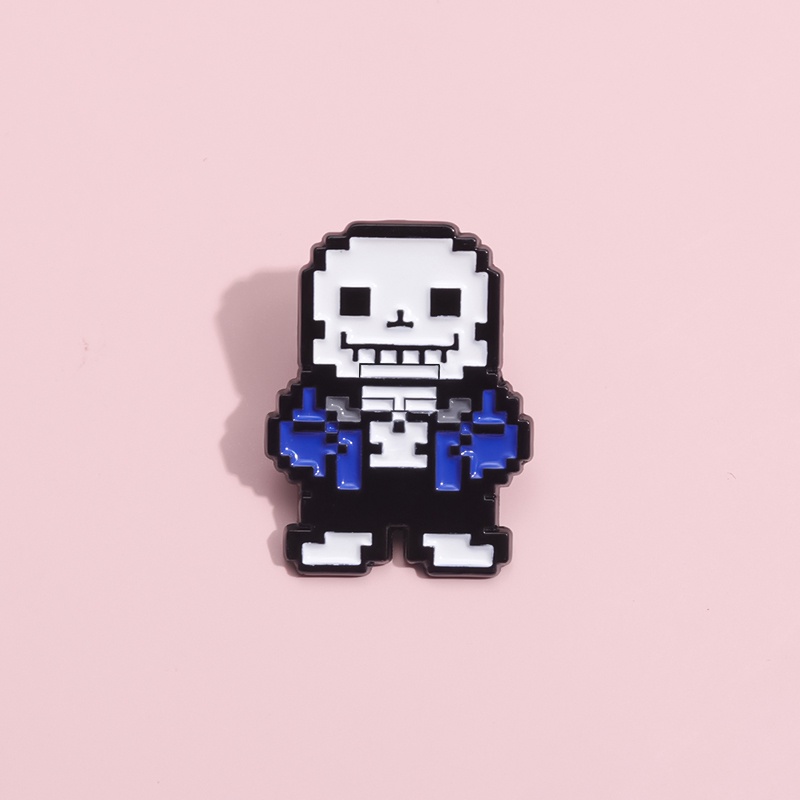 Patchfan Sans Undertale 琺瑯別針胸針書呆子遊戲角色胸針翻領徽章卡通首飾禮物給朋友