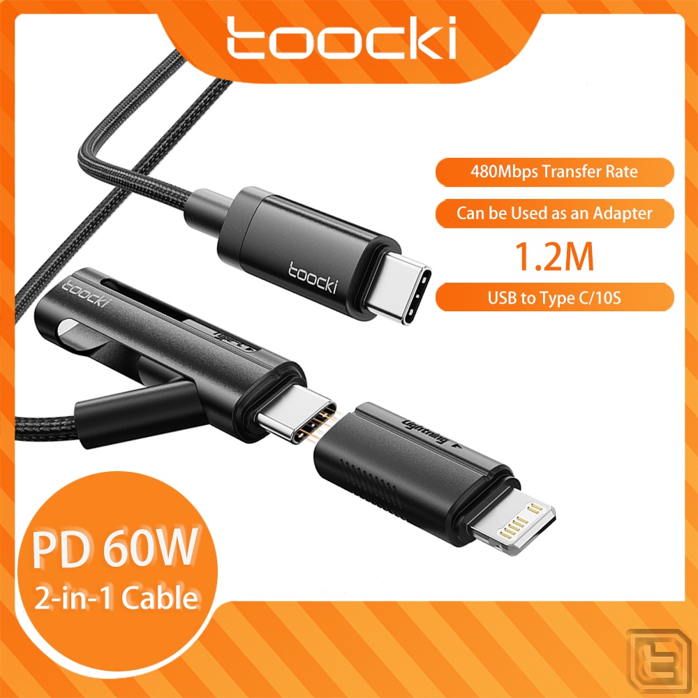 SAMSUNG Toocki 2 合 1 數據線 OTG PD60W Type C 轉 Type C 快速充電數據線 P