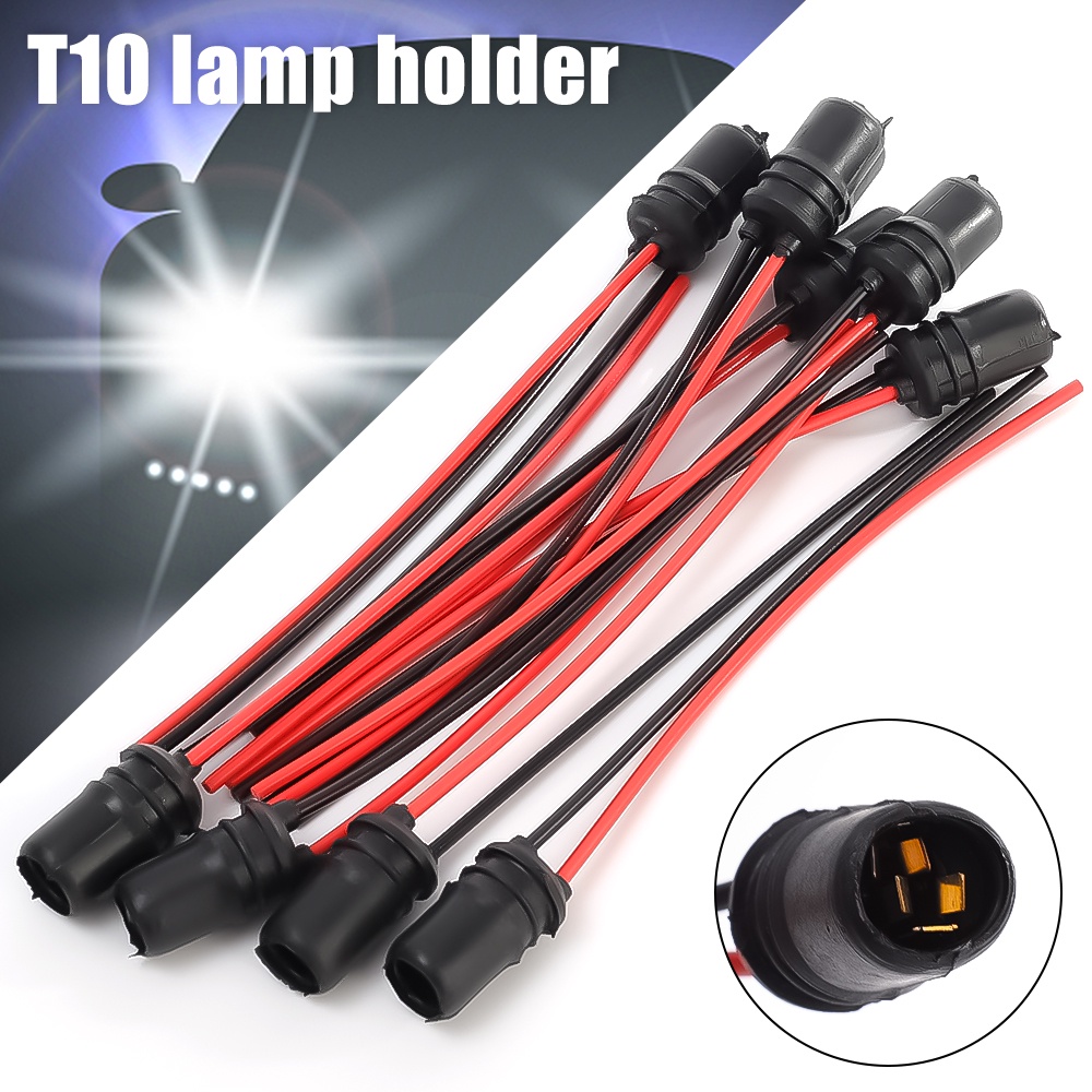 用於 Moto 汽車卡車船/LED T10 W5W 軟燈泡座的適配器底座連接器/軟橡膠連接器擴展配件/10mm T10