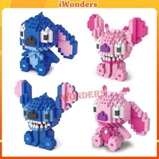 Nano Block Stitch and Angel 積木 Lilo & Stitch 模型動畫周邊創意男孩女孩 DI