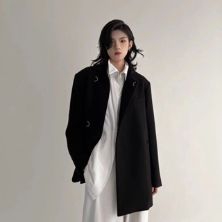【現貨】中國風外套 新中式西裝外套男女中性風中國風潮牌高級感寬鬆休閒中山裝西裝潮