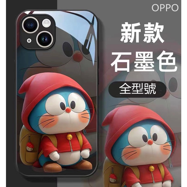 OPPO 卡通玻璃防摔手機殼 適用 R17 R17pro R15 R11 R11S R9 R9S plus 全包保護殼