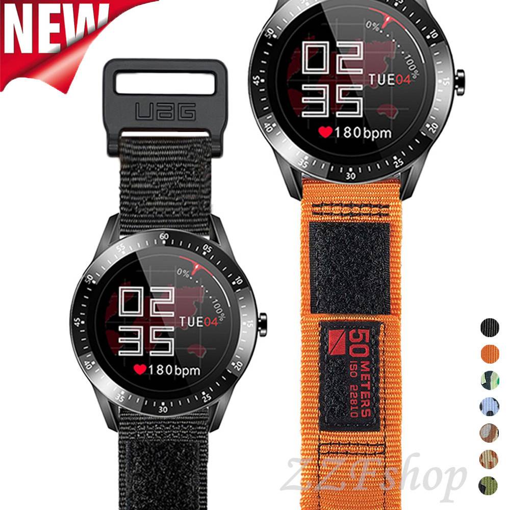 免運 熱銷 UAG魔鬼貼尼龍錶帶 20mm/22mm通用錶帶 適用三星華為手錶 Galaxy Watch Huawe