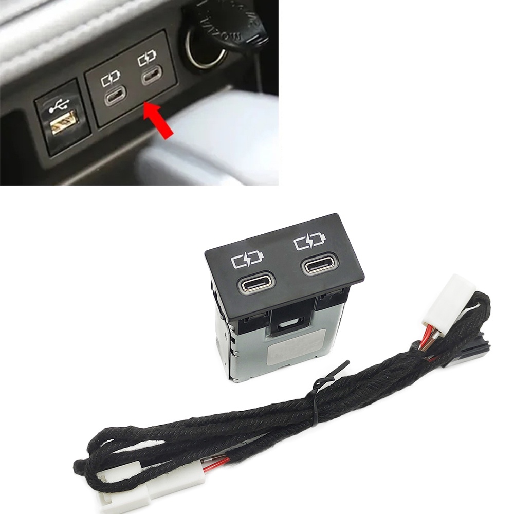 CAMRY 車載充電器插座雙 USB PD Type C 充電插座保險絲盒電源適配器適用於豐田凱美瑞漢蘭達卡羅拉 RAV