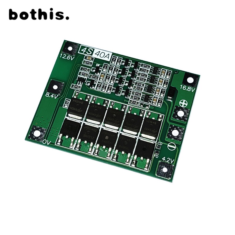 bothis 4串14.8V 16.8V 18650 鋰電池保護板 帶均衡 可啟動電鑽 40A電流-QH