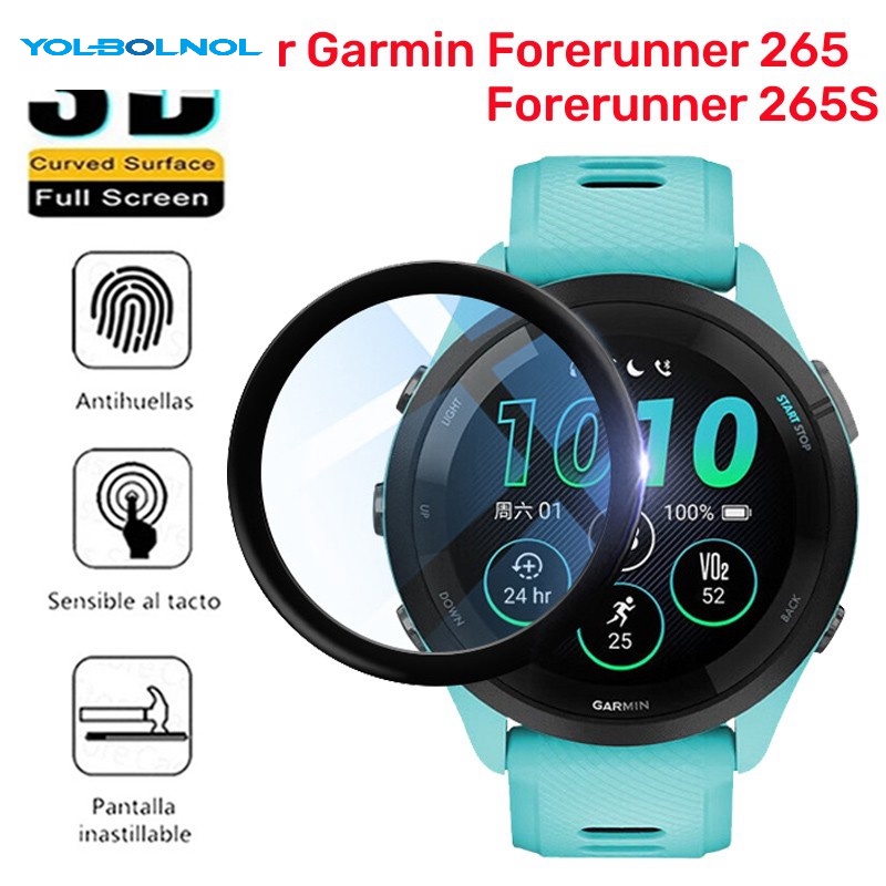 3片裝 螢幕保護貼 適用 Garmin Forerunner 265S 265 佳明智慧手錶保護膜 3D 曲面 保護膜