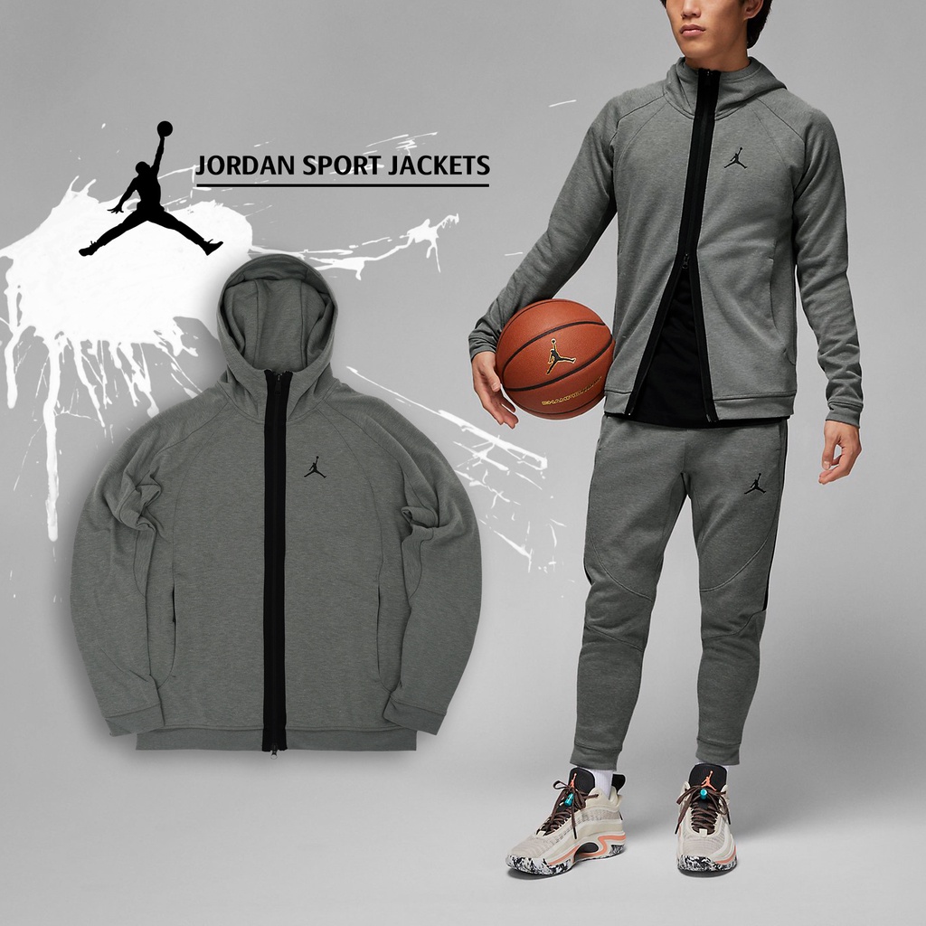Nike 外套 Jordan Sport 男款 連帽外套 喬丹 速乾 拉鍊口袋 【ACS】 DV9784-063