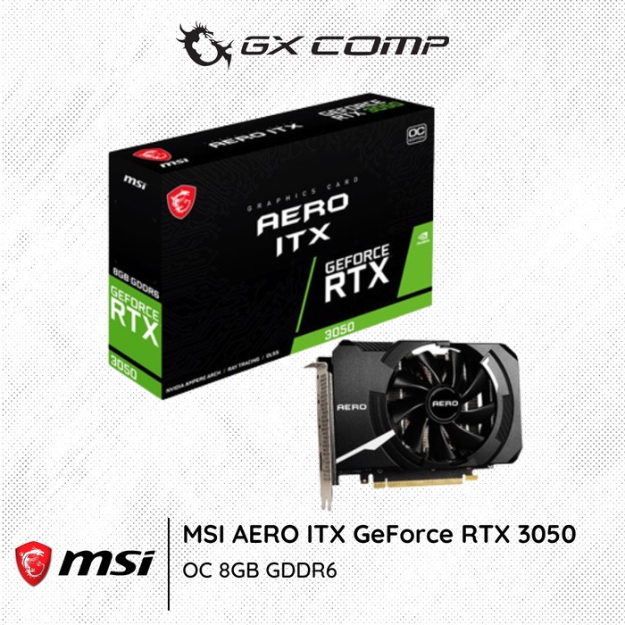 MSI Vga 卡微星 GeForce RTX 3050 8GB GDDR6 AERO ITX OC