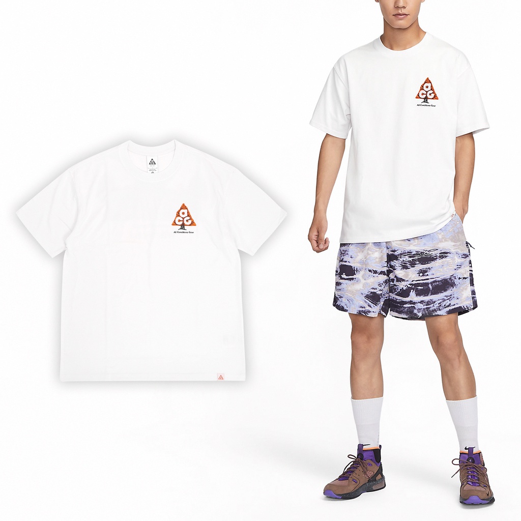 Nike 短袖 ACG Tee 男款 白 短T 厚磅 寬鬆 塗鴉 戶外 【ACS】 FJ1132-121