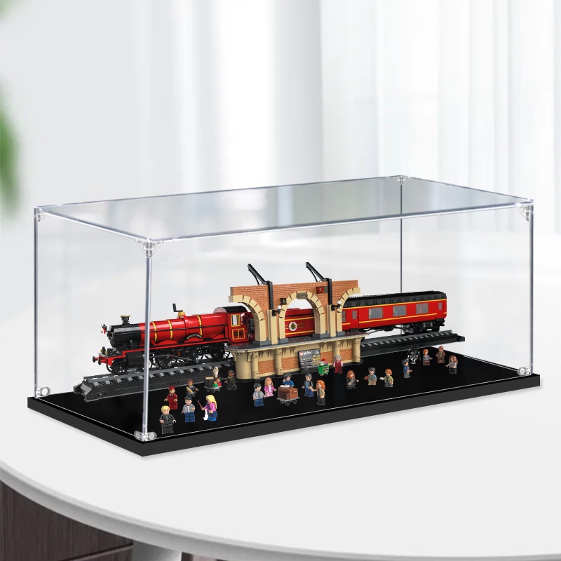 透明展示盒適用樂高76405霍格沃茨特快珍藏版列車手辦收納盒亞克力展示盒子