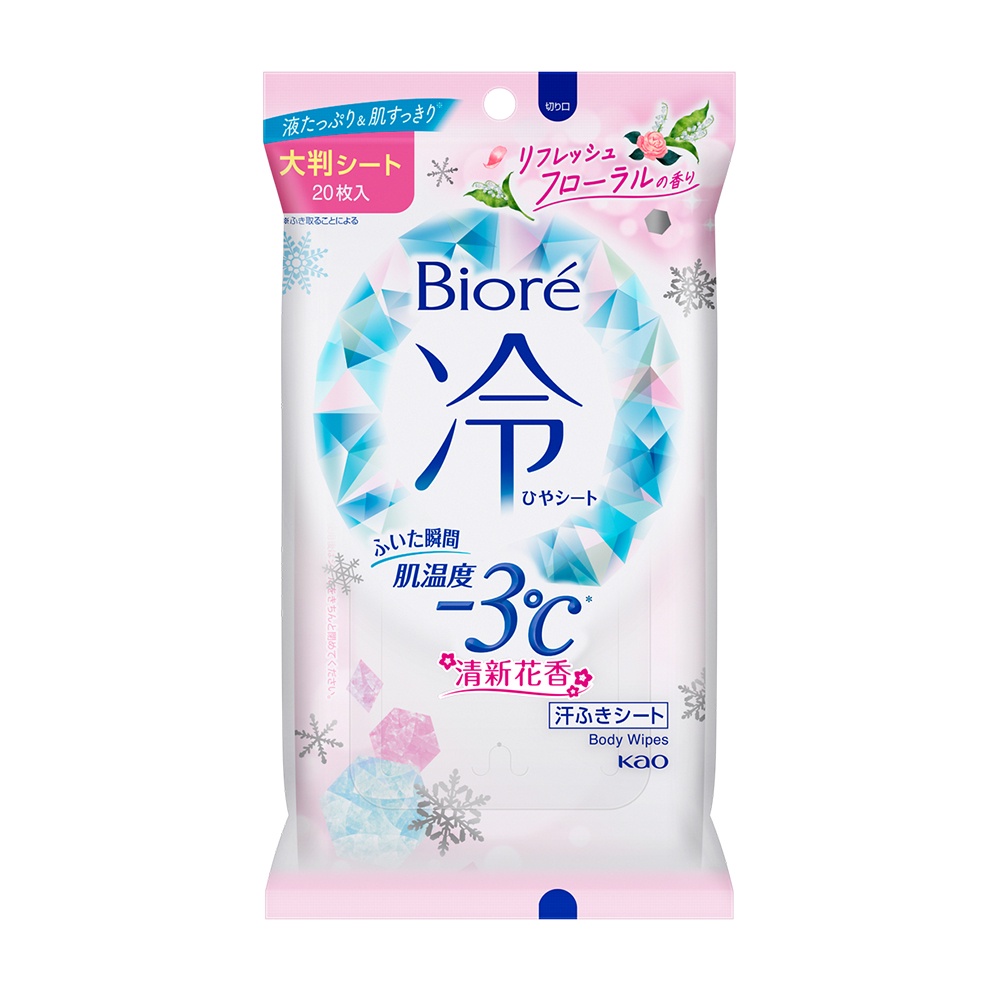 Biore蜜妮-3C涼感濕巾清新花香20片