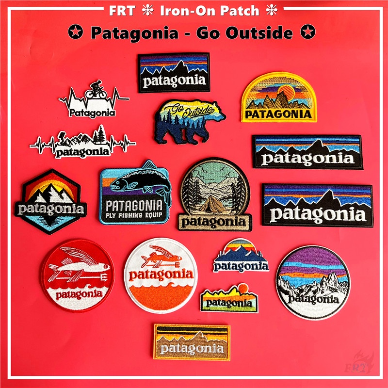 Patagonia - 外出熨燙貼片 1 件戶外 DIY 縫製熨燙徽章貼片
