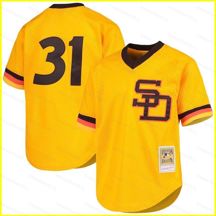 Ns2 MLB San Diego Padres Dave Winfield 球衣棒球 T 恤運動 T 恤加大碼 SN2