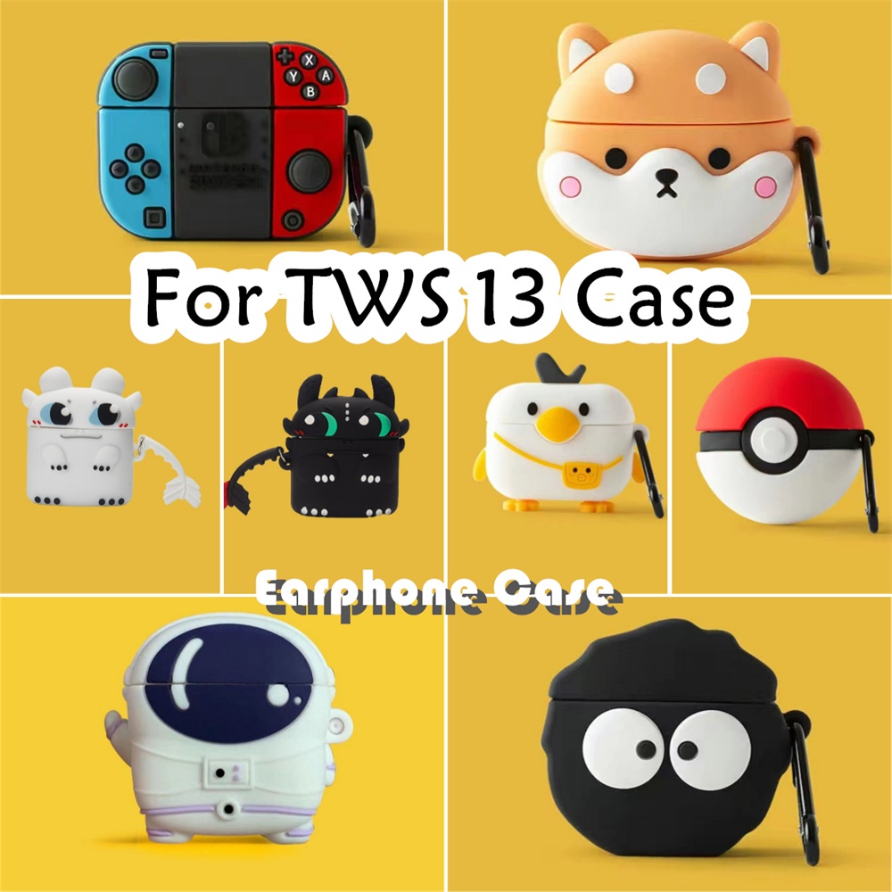 【現貨】適用於 Tws 13 Case 時尚卡通綠眼奧利奧軟矽膠耳機套外殼保護套