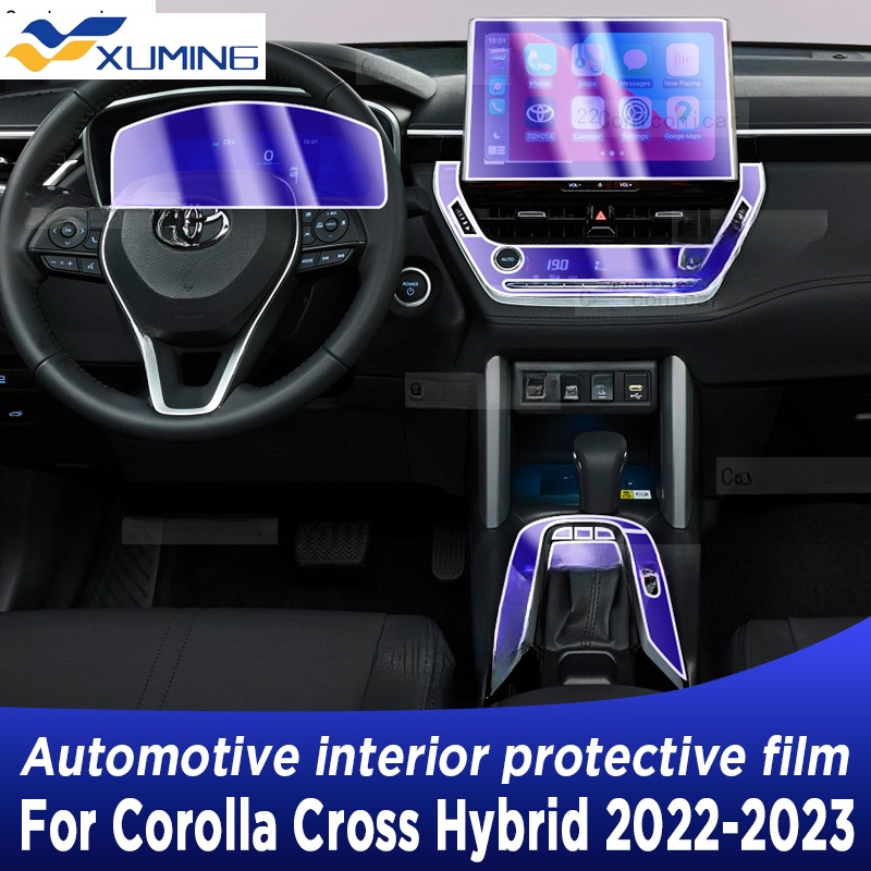 Xm-for Corolla Cross Hybrid 2022-2023 變速箱面板導航屏汽車內飾TPU保護膜防刮貼紙