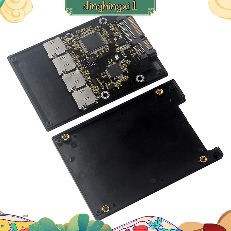 2.5寸4 TF轉SATA轉接卡,自製SSD固態硬盤,適用於Micro-SD轉SATA組RAID卡dinghingxi1