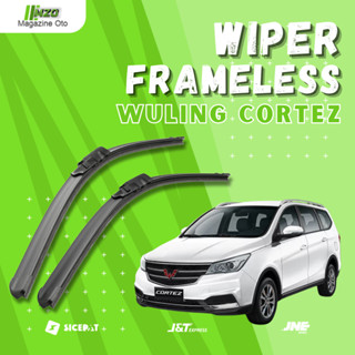 Wuling Cortez無框汽車雨刷一對2PCS左右無鋼圈香蕉模型汽車擋風玻璃雨刷