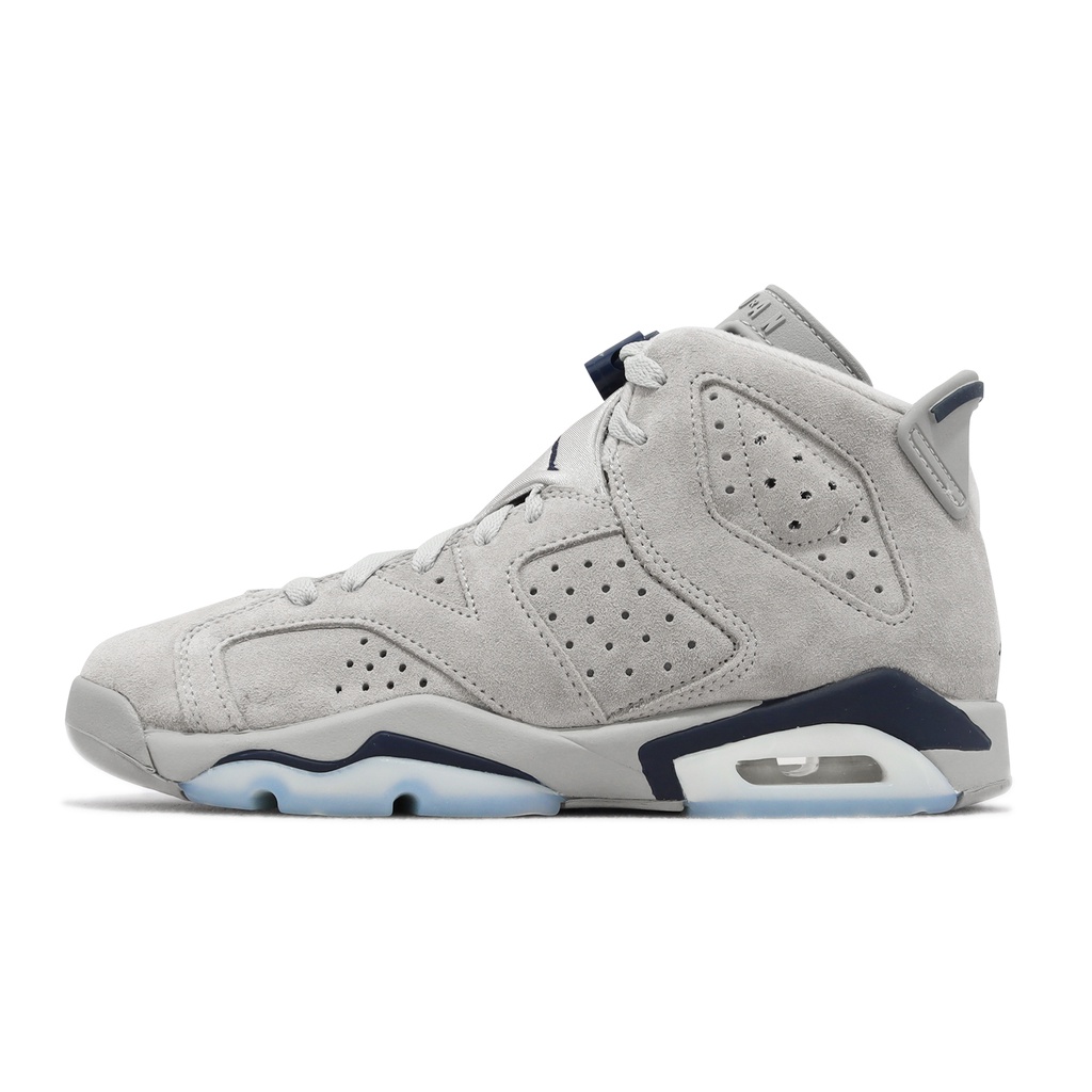 Nike Air Jordan 6 Retro GS 喬治城 灰 深藍 麂皮 女鞋 大童鞋 ACS 384665-012