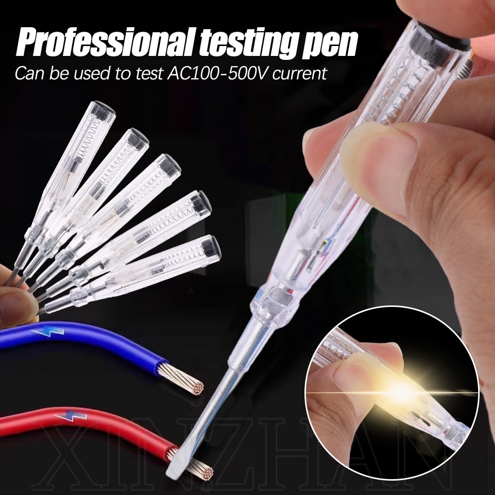 電壓表電源檢測螺絲刀/多功能非接觸式感應測試筆/透明燈座測試筆/100-500v電壓測試筆