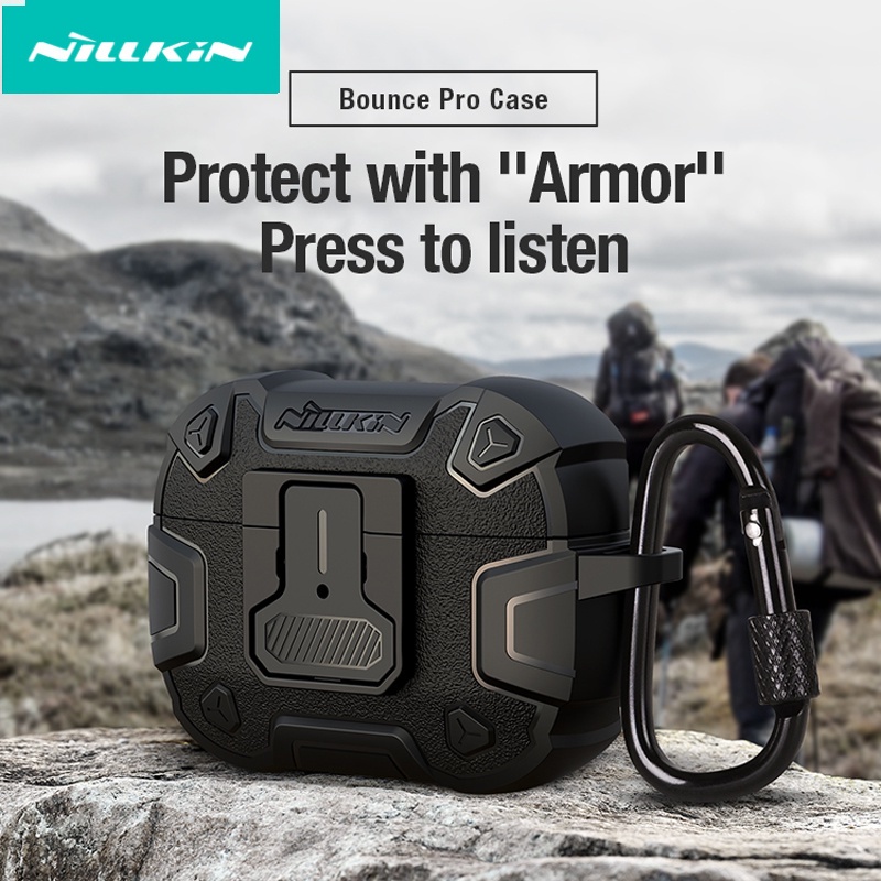 適用於 Airpods Pro 2 保護套 Nillkin 防震 Bounce Pro 耳機盔甲保護套適用於無線充電保護
