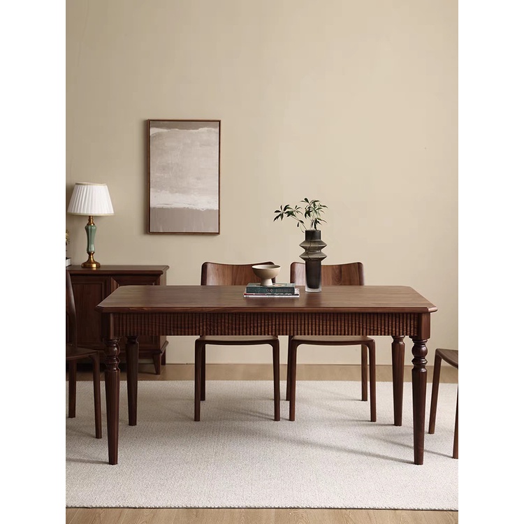 『Royal_Furniture』設計實木餐桌吃飯簡約飯店定製長方形法式西餐長組合家用辦公室